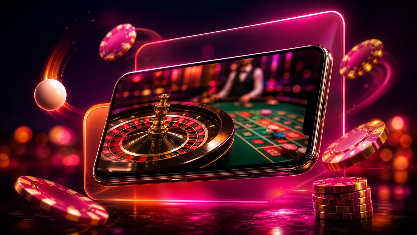 Slots och live casino på mobil